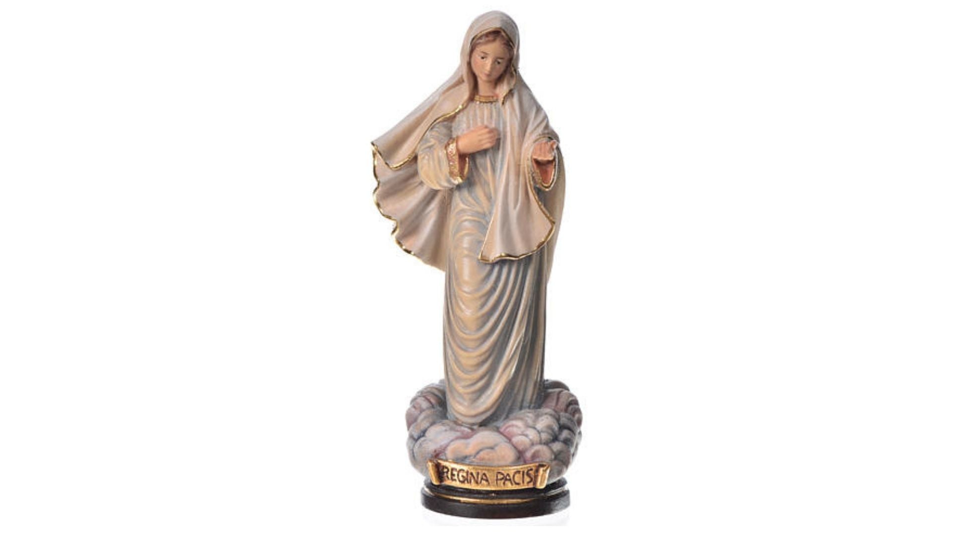 IMAGEN VIRGEN TALLA DE MADERA COLOR
