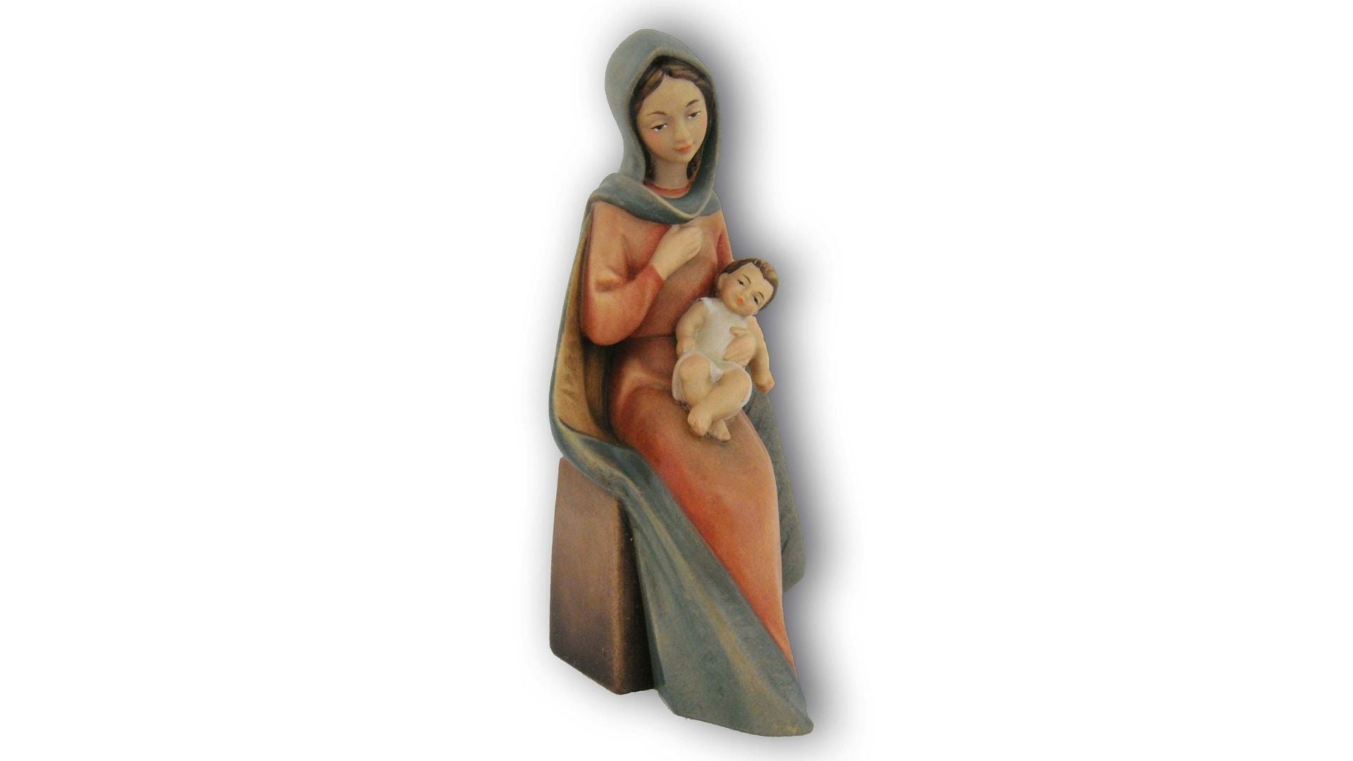 VIRGEN MADERA DE FIDUCIA COLOR 40 CM